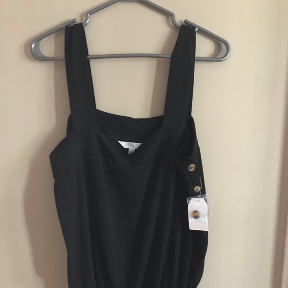 NWT Large Size 12-14 Knit Tank Side Button Black - Picture 8 of 8